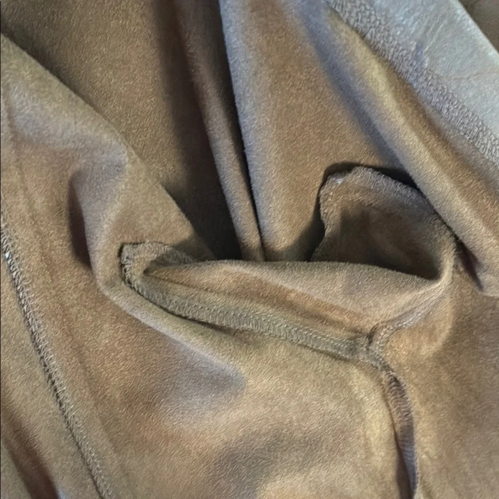 Soft Surroundings Dark Brown Faux Leather Ling Jacket with Pockets